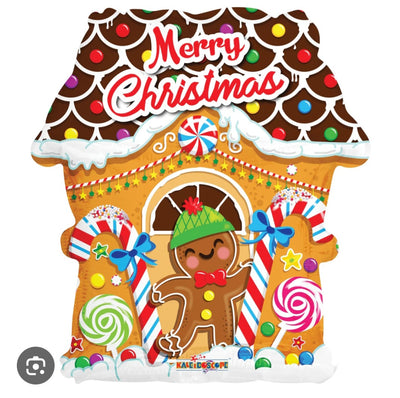 Christmas Gingerbread house Foil Balloon 18"