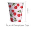 Cherry Party Vasos 24pcs