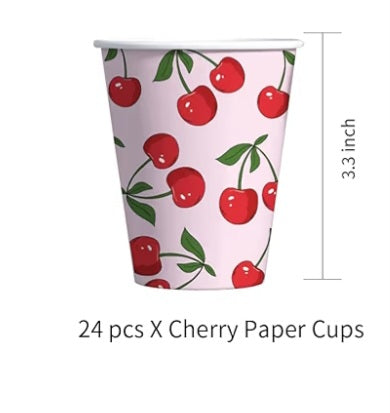 Cherry Party Vasos 24pcs