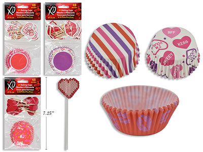 Set de 48 Cupcakes para San Valentín con Picks – 2in