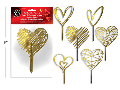 Set de 6 Toppers Acrílicos para Pastel