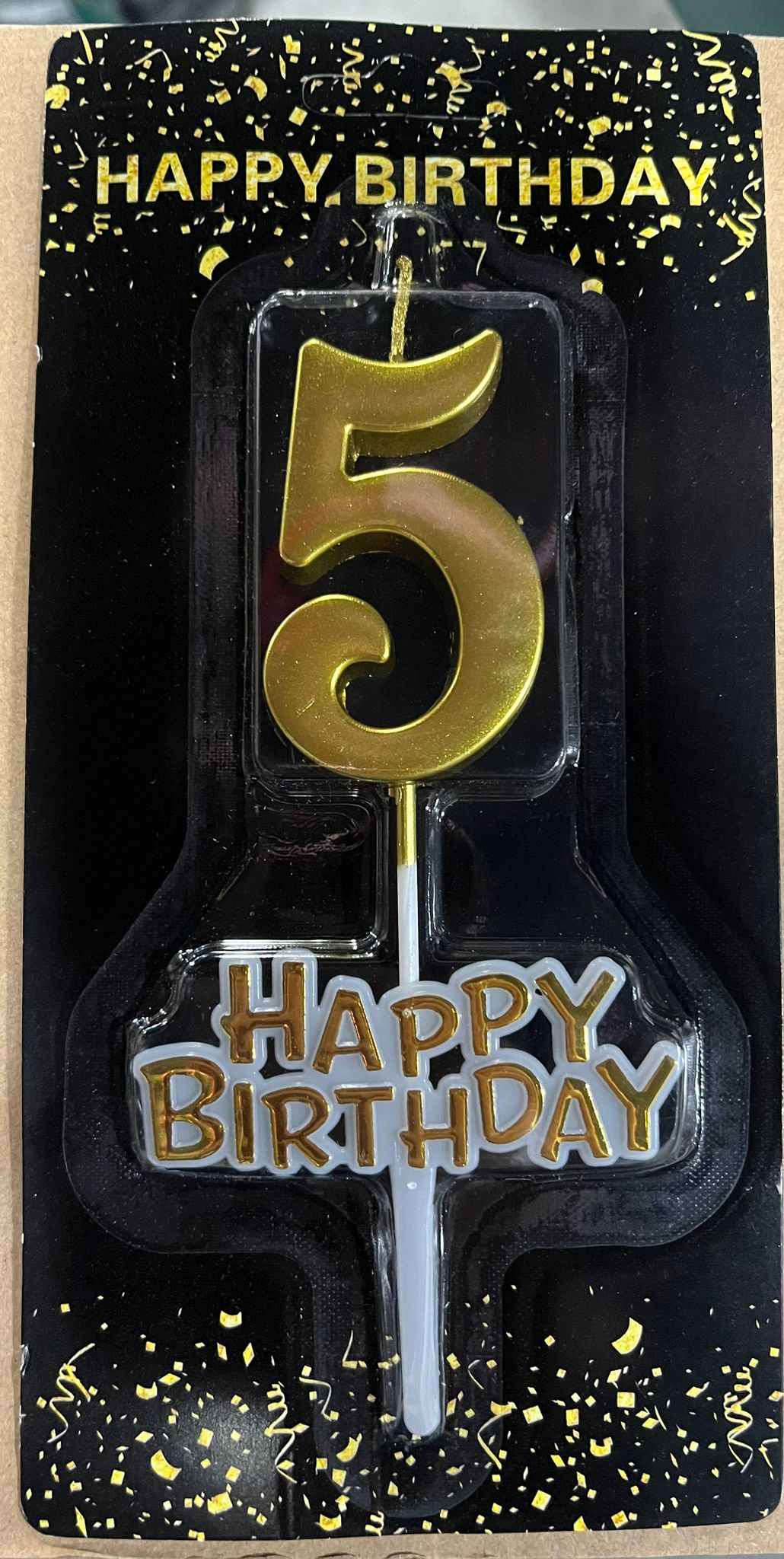 Vela de Números Dorado y Plateado (Modelo 2)