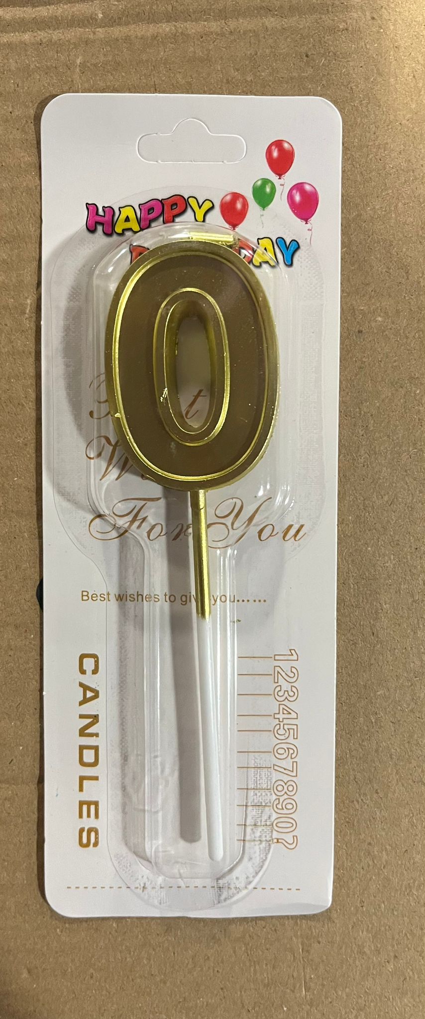 Vela de Número Color ORO