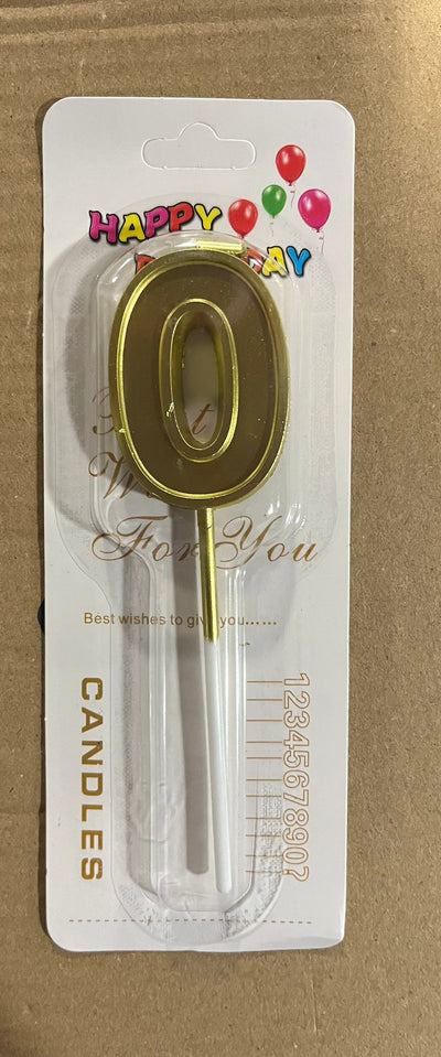 Vela de Número Color ORO