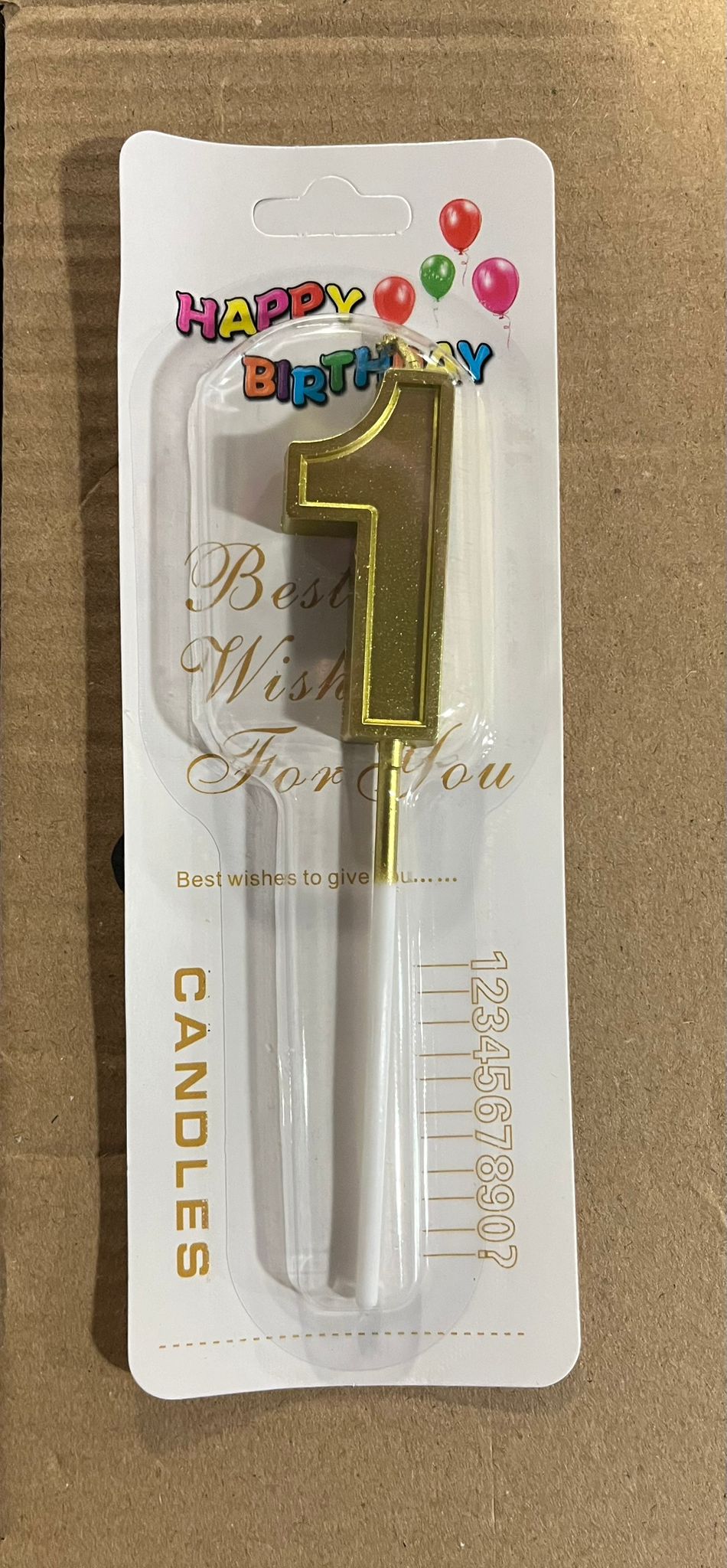 Vela de Número Color ORO