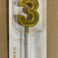 Vela de Número Color ORO