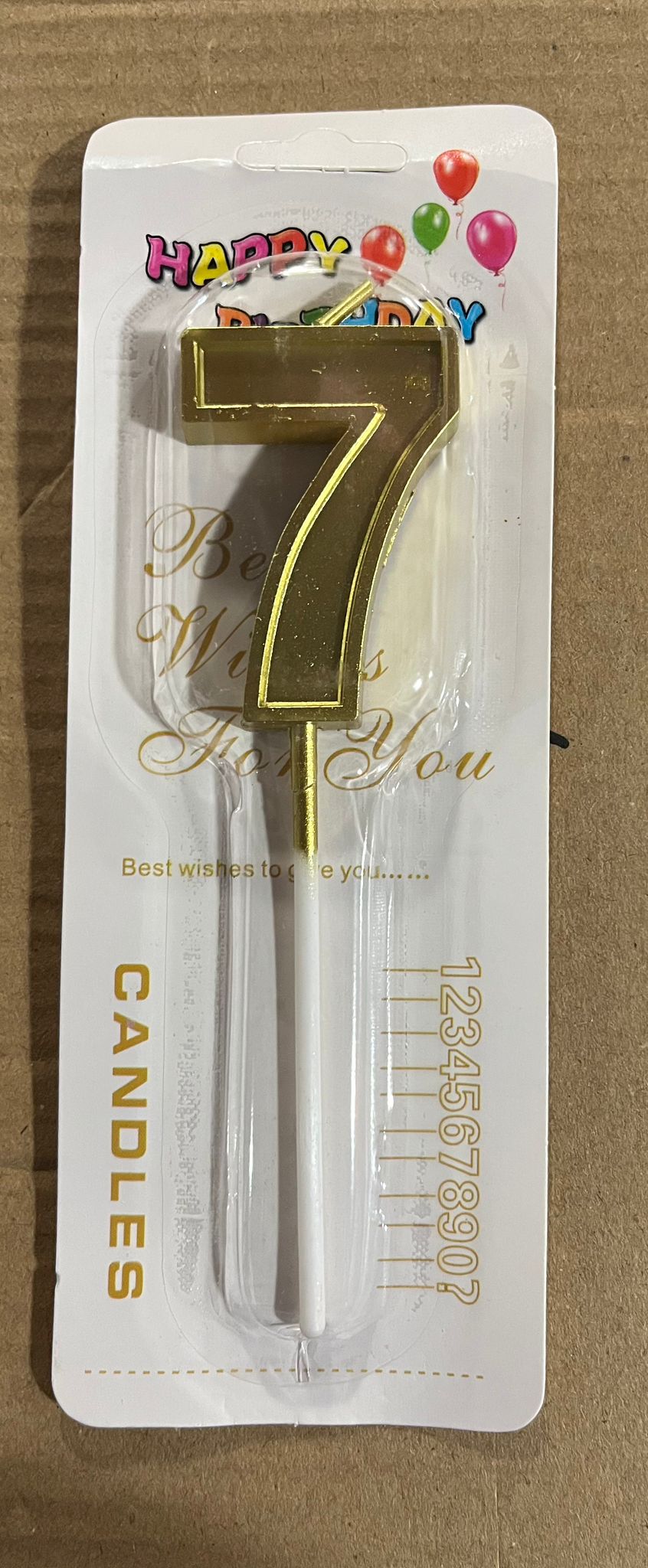 Vela de Número Color ORO
