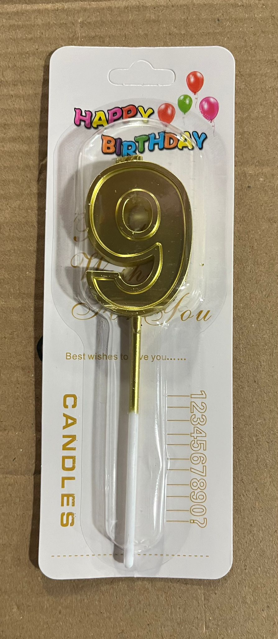 Vela de Número Color ORO