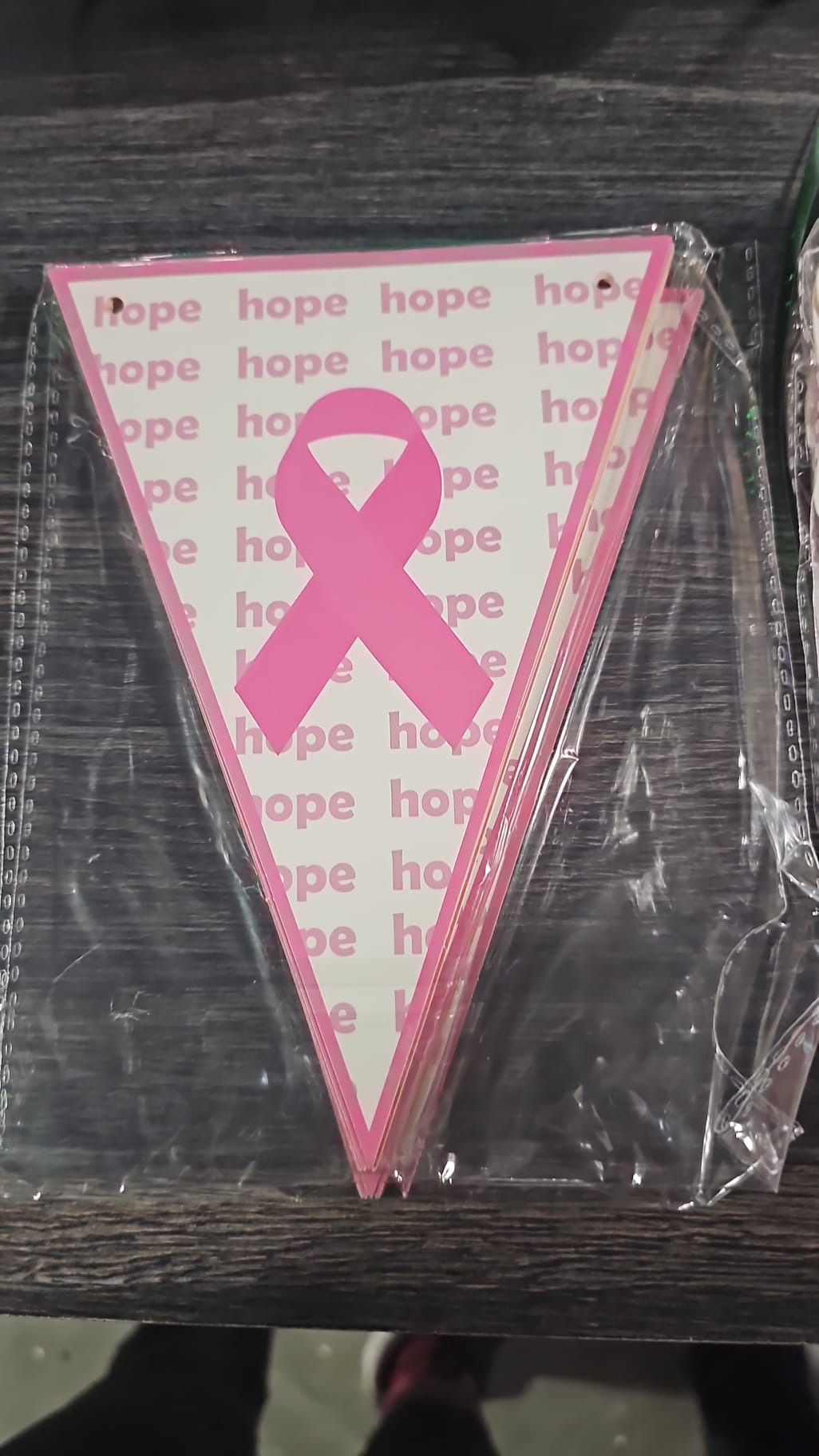 Banderín Cinta Rosa y Blanca (Cancer de Mama)