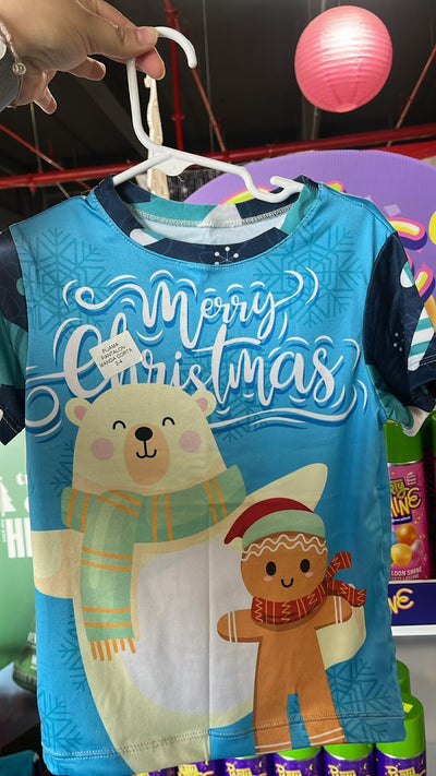 Pijama Oso y Gingerbread - Celeste