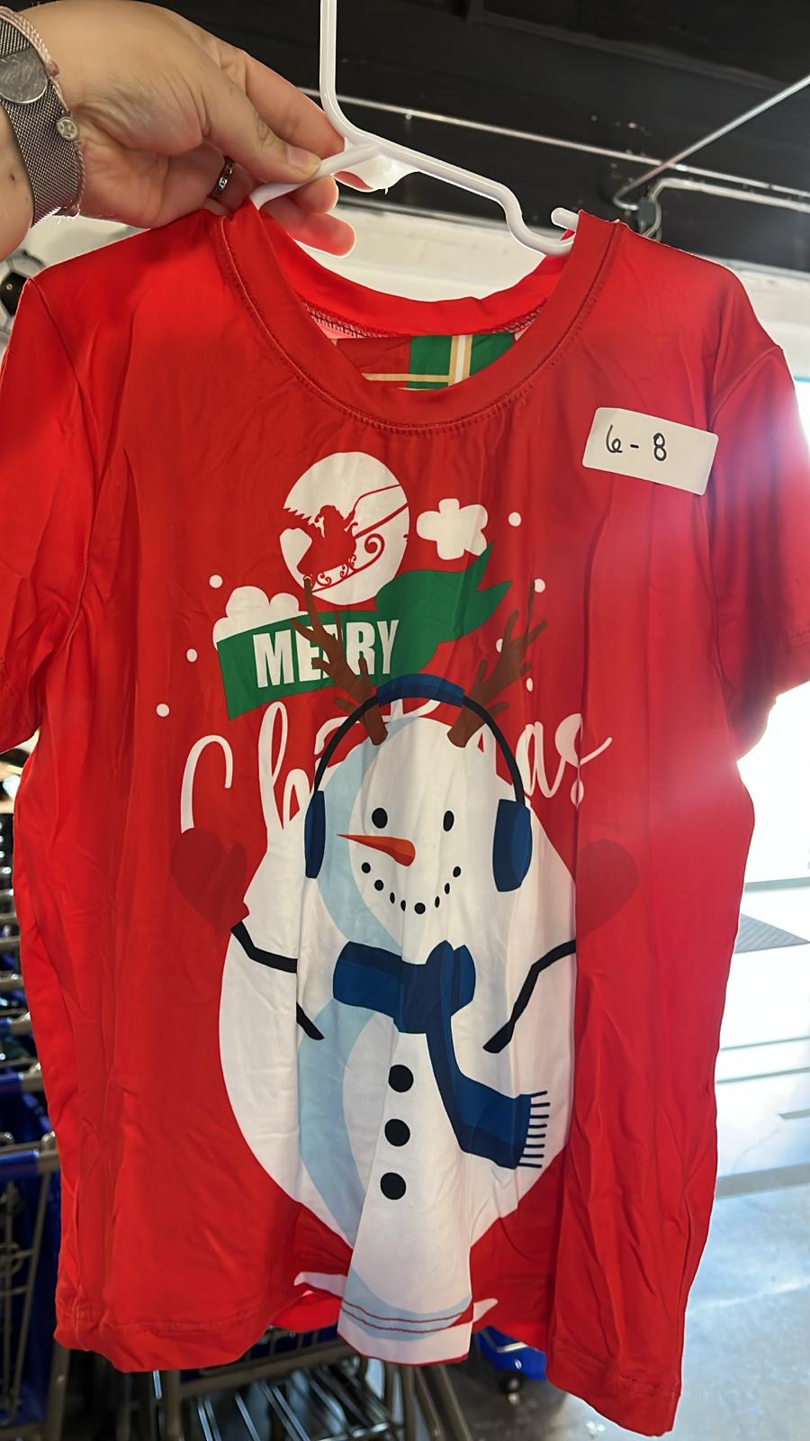 Pijama Snowman Christmas Rojo
