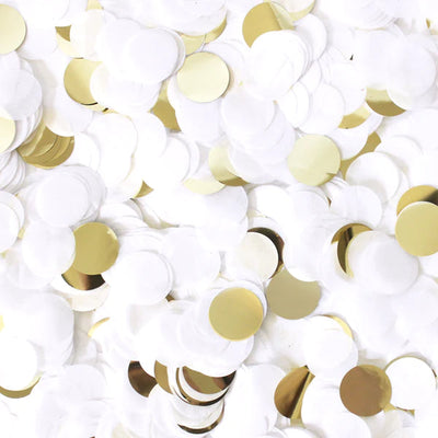Confetti Dorado y Blanco
