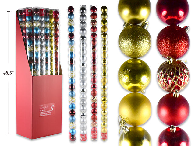 Ornaments 21pcs 60mm in PVC Tube Jumbo