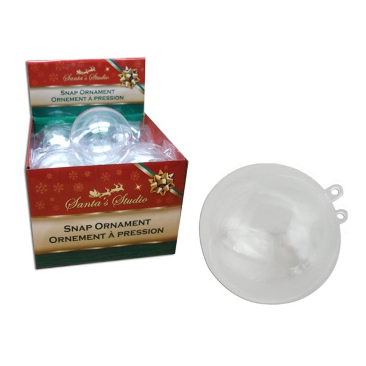 Contenedor Adorno Transparente 100mm Clear Snap 1pcs