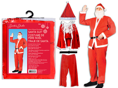 Traje de Santa Claus Adulto de Terciopelo