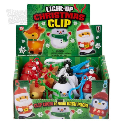 Clips navideños iluminados (6.5 cm) (x1u)
