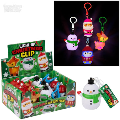 Clips navideños iluminados (6.5 cm) (x1u)