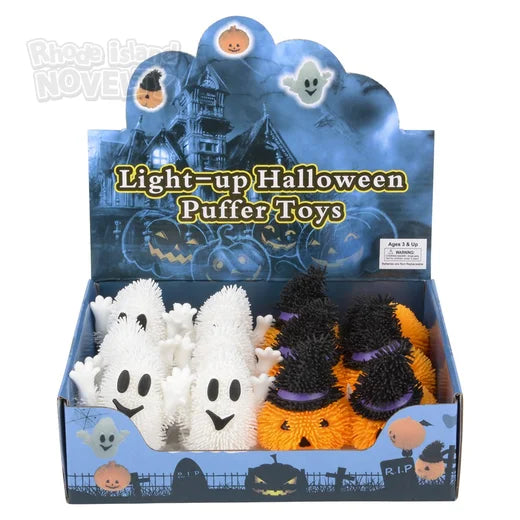 Puffers de Halloween con luz (x1u)