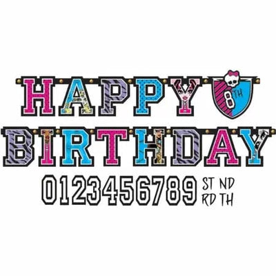 MONSTER HIGH LETTER BANNER (x1u)
