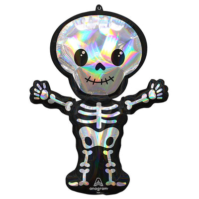 Skeleton Holographic Supershape Foil Balloon 34"