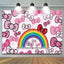 Hello Kitty Pink Bow Tie Birthday Backdrop (x1u)