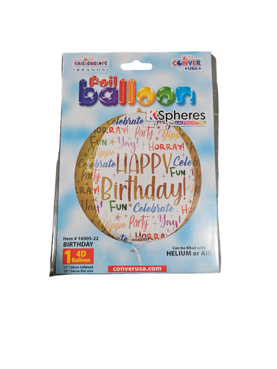 Birthday Languages Orbz Balloon 22"