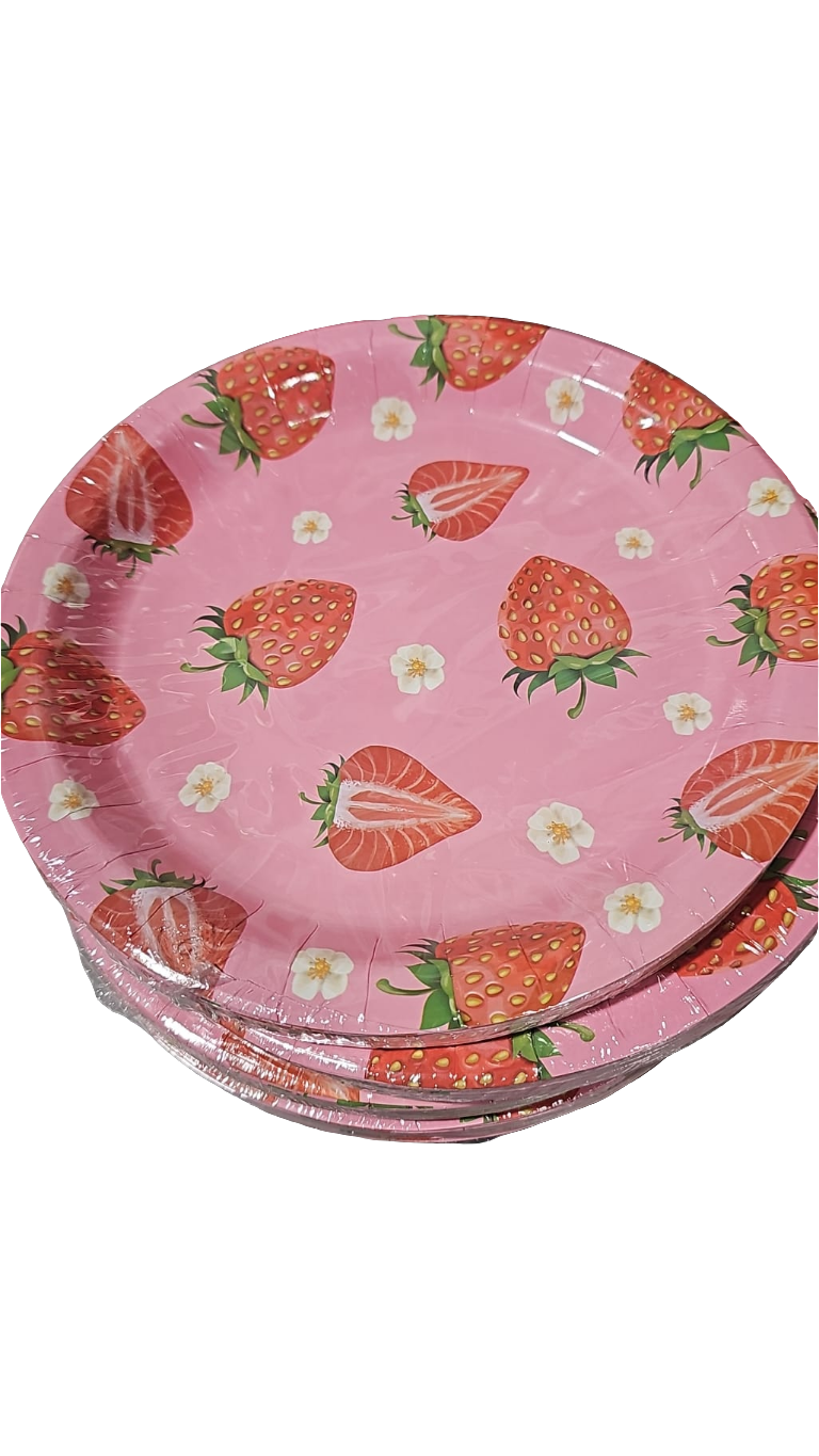 Fresas Plates 9" 24pcs