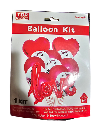 Valentines Balloon Kit Red (13 piezas)