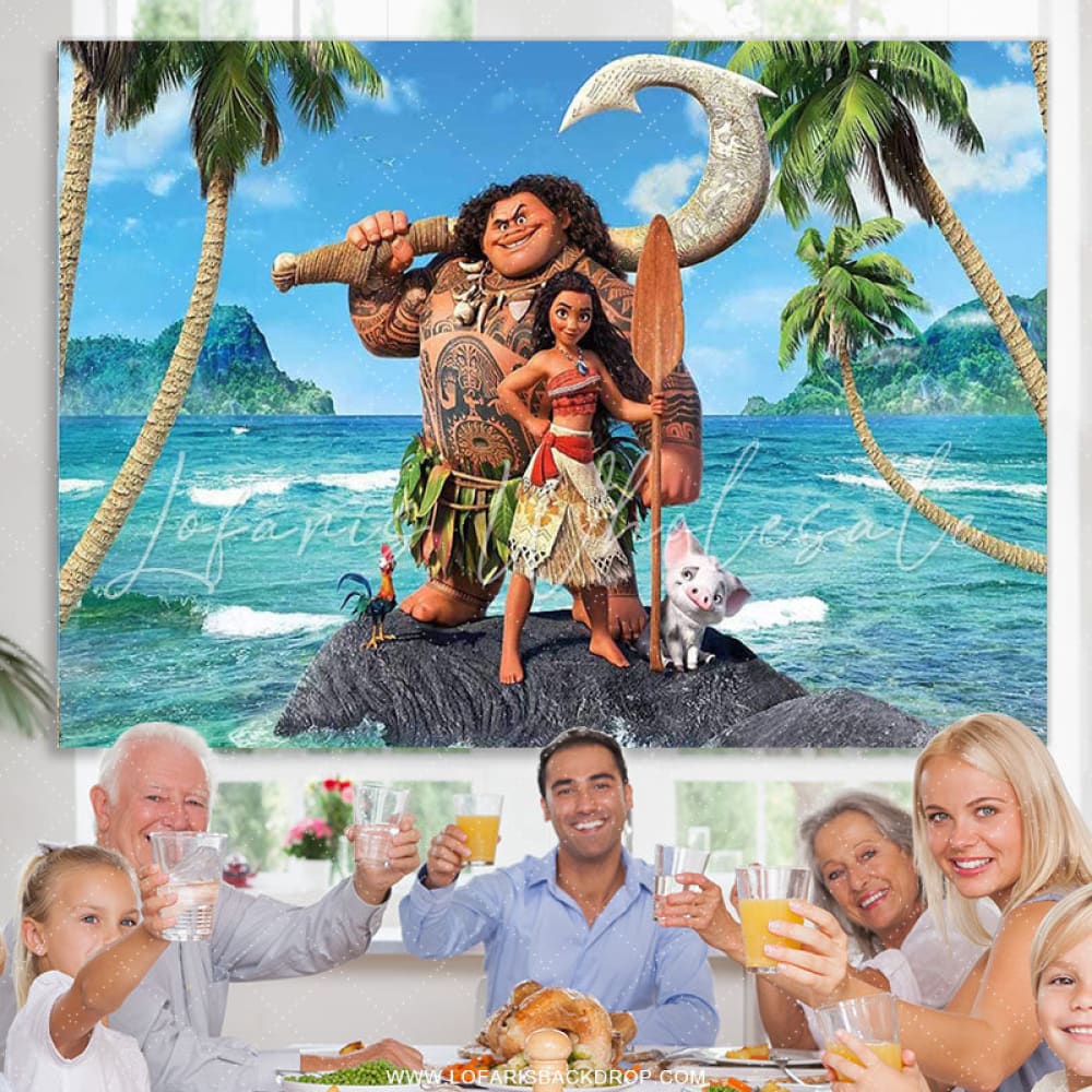Moana Party Backdrop Banner (x1u)