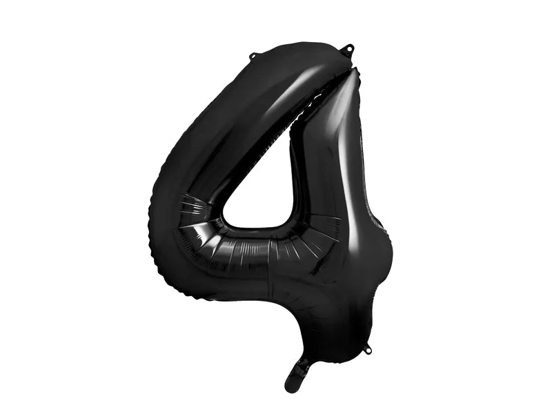 Foil Balloon Number 4 Black 34”