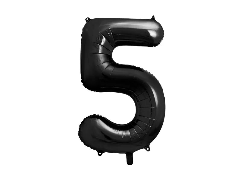 Foil Balloon Number 5 Black (86cm)