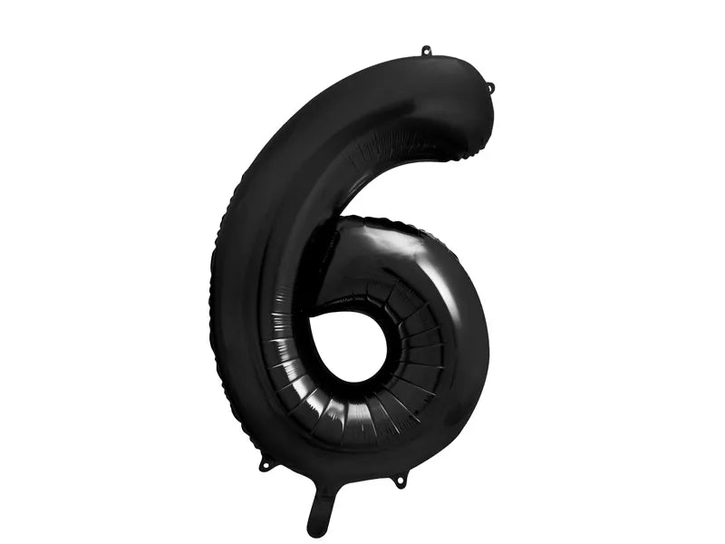 Foil Balloon Number 6 Black (86cm)