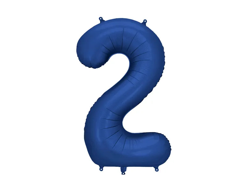 FOIL BALLOON NUMBER "2" NAVY (86CM)