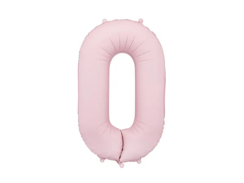 Foil Balloon Number 0 Light Pink (86cm)