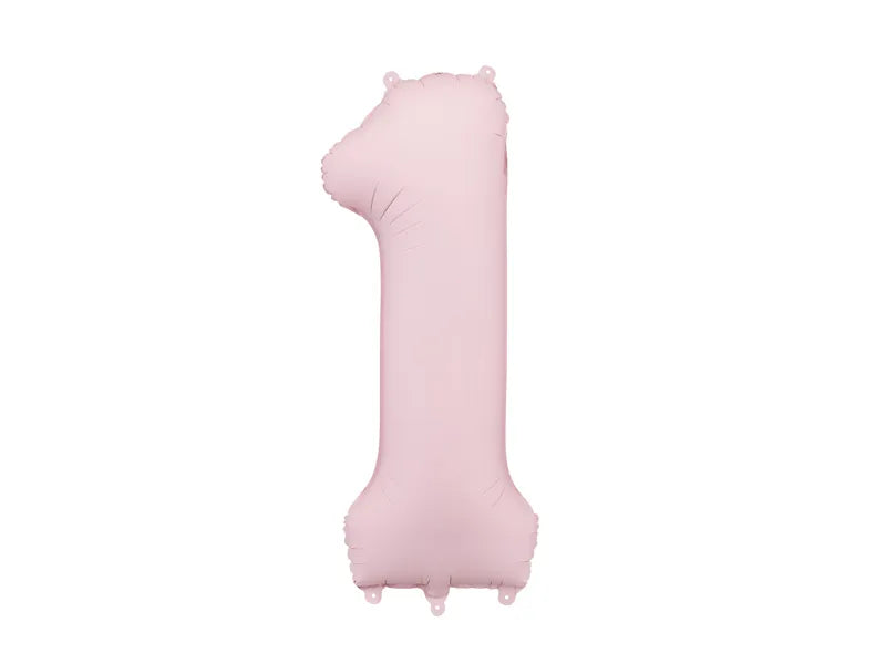 Foil Balloon Number 1 Light Pink (86cm)