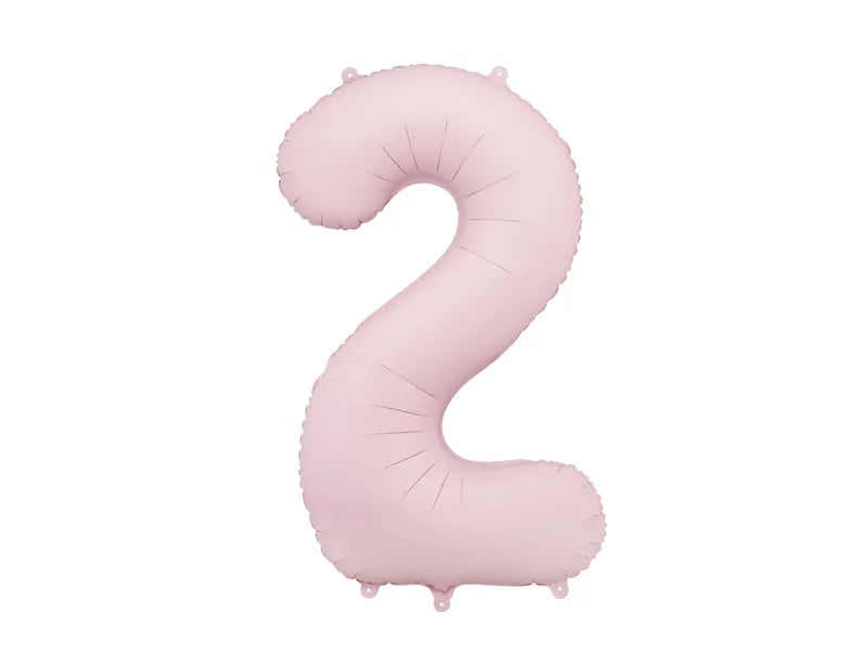 Foil Balloon Number 2 Light Pink (86cm)