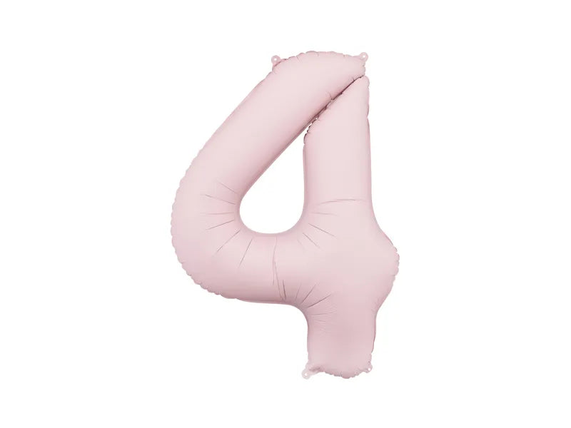 Foil Balloon Number 4 Light Pink (86cm)