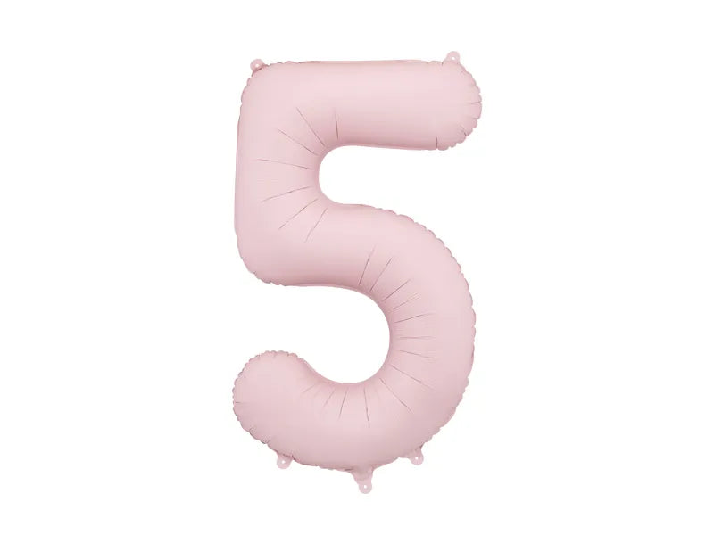 Foil Balloon Number 5 Light Pink (86cm)