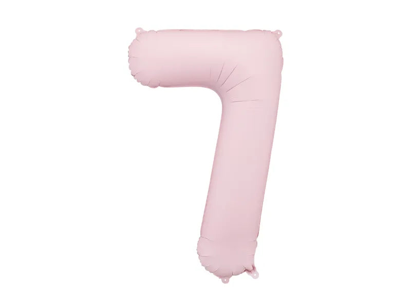 Foil Balloon Number 7 Light Pink (86cm)