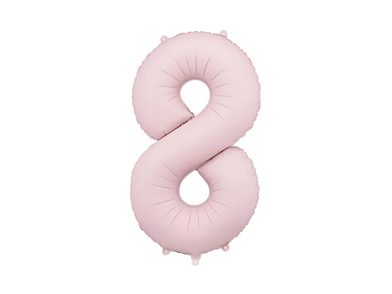 Foil Balloon Number 8 Light Pink (86cm)