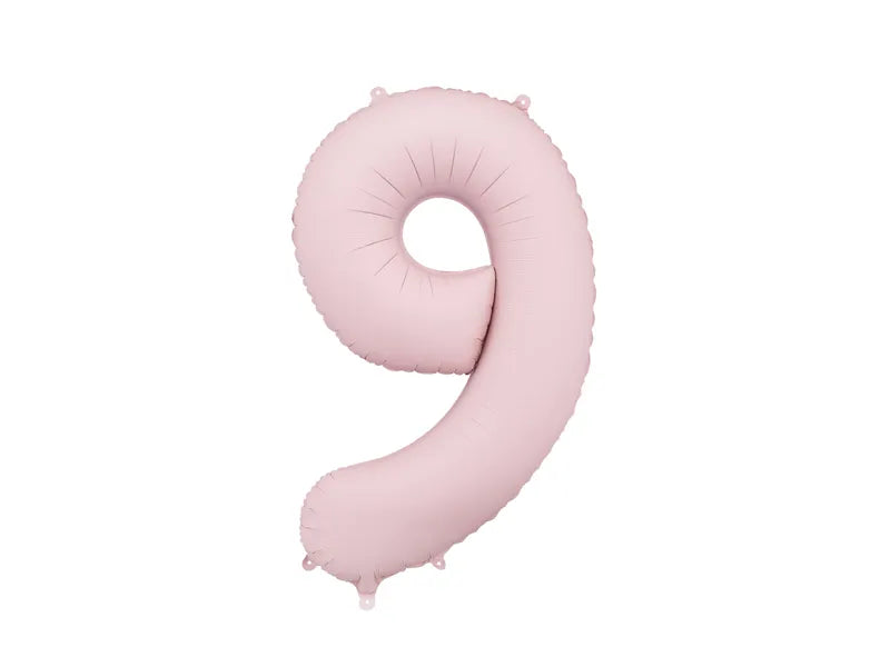 Foil Balloon Number 9 Light Pink (86cm)