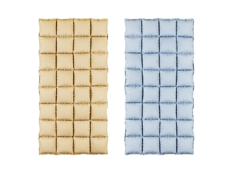 FOIL BALLOON CURTAIN DOUBLE SIDED BEIGE-BLUE (55X110CM)