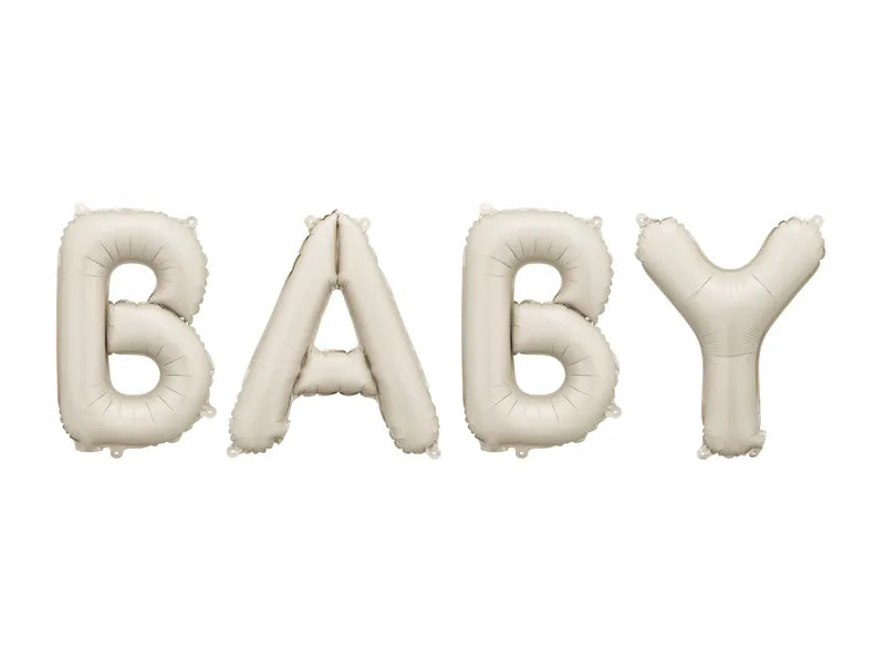 Number Foil Balloon 34in BABY BEIGE