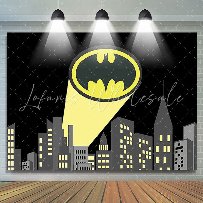 Batman Hero Black and Yellow Backdrop (x1u)