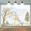 Winnie Pooh Blue Balloons Backdrop (x1u)
