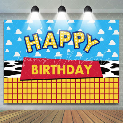 Toy Story Sky Happy Birthday Backdrop (x1u)