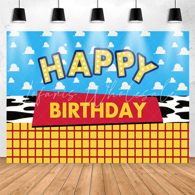 Toy Story Sky Happy Birthday Backdrop (x1u)