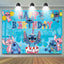 Blue Stitch Birthday Backdrop (x1u)