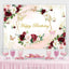 Backdrop Burgundy and Pink Flower Butterfly