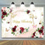 Backdrop Burgundy and Pink Flower Butterfly